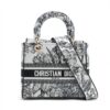 Christian Dior Lady Dee light canvas 2way handbag Black × White