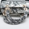 Christian Dior Lady Dee light canvas 2way handbag Black × White5