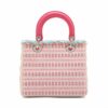 Christian Dior Lady Dior Cannage Canvas & leather 2way handbag Pink2