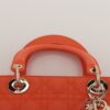 Christian Dior Lady Dior Cannage Leather 2way handbag Orange5