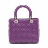 Christian Dior Lady Dior Cannage Leather 2way handbag Purple2