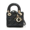 Christian Dior Lady Dior Cannage Micro Leather 2way handbag Black