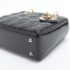 Christian Dior Lady Dior Cannage Patent leather 2way handbag Black Rank ＡＢ3