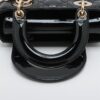 Christian Dior Lady Dior Cannage Patent leather 2way handbag Black Rank ＡＢ4