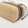 Christian Dior Lady Dior wicker Straw x canvas 2way handbag Beige open papers3