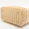 Christian Dior Lady Dior wicker Straw x canvas 2way handbag Beige3
