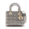 Christian Dior My Lady Dior Cannage Leather 2way handbag Metallic grey