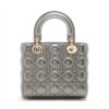 Christian Dior My Lady Dior Cannage Leather 2way handbag Metallic grey2