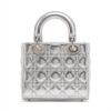 Christian Dior My Lady Dior Cannage Leather 2way handbag Silver2