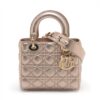 Christian Dior My Lady Dior Leather 2way handbag Gold