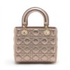 Christian Dior My Lady Dior Leather 2way handbag Gold2