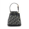 Christian Dior Oblique Canvas & leather 2way shoulder bag Navy blue2