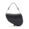 Christian Dior Saddle Bag Leather Hand bag Black2