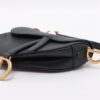 Christian Dior Saddle Bag Leather Hand bag Black3