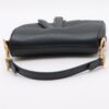 Christian Dior Saddle Bag Leather Hand bag Black4