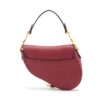 Christian Dior Saddle Bag Leather Hand bag Red2