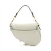 Christian Dior Saddle Bag Leather Hand bag White2