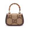 Gucci Bamboo 1947 small Canvas & leather 2way handbag Brown 6757972
