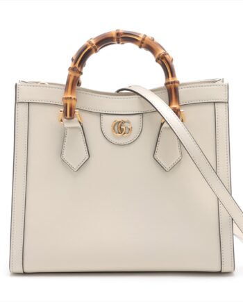Gucci Bamboo Diana Leather 2way handbag Beige