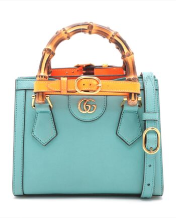 Gucci Bamboo Diana Leather 2way handbag Blue