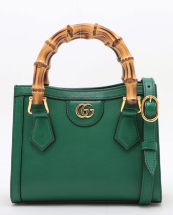 Gucci Bamboo Diana Leather 2way handbag Green