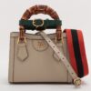 Gucci Bamboo Leather Hand bag Greige