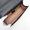 Gucci Sylvie Leather & unborn calf Shoulder bag Black4