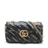 Gucci x Balenciaga GG Marmont Leather Chain shoulder bag Black