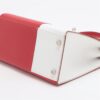Hermes Kelly flag 32 Veau Epsom ROUGE KAZAK×WHITE Silver Metal fittings □Q20133
