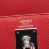 Hermes Kelly flag 32 Veau Epsom ROUGE KAZAK×WHITE Silver Metal fittings □Q20137