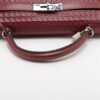 Hermes waffle kelly 32 Deutch Rouge H Silver Metal fittings □G200305