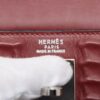 Hermes waffle kelly 32 Deutch Rouge H Silver Metal fittings □G200308