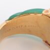 Van Cleef & Arpels Chalcedony diamond rings 18Kt(YG) 8.5g 0.50 Su hole Engraving blur3