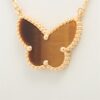 Van Cleef & Arpels Lucky Alhambra Papillon Tigar eye Necklace