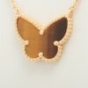 Van Cleef & Arpels Lucky Alhambra Papillon Tigar eye Necklace 750(YG) 6.5g VCARD985002