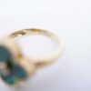 Van Cleef & Arpels Vintage Alhambra 1P diamond Malachite rings 750(YG) 5.8g3