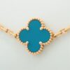 Van Cleef & Arpels Vintage Alhambra 20P Blue Agate Necklace 7502
