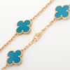 Van Cleef & Arpels Vintage Alhambra 20P Blue Agate Necklace 7504