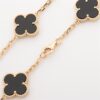 Van Cleef & Arpels Vintage Alhambra 20P Onyx Necklace 750(YG) 48.1g4
