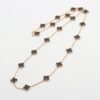 Van Cleef & Arpels Vintage Alhambra 20P Onyx Necklace 750(YG) 48.1g6