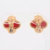 Van Cleef & Arpels Vintage Alhambra Carnelian Piercing jewelry 750(YG) 7.5g3