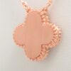 Van Cleef & Arpels Vintage Alhambra Rhodonite diamond Necklace 750(PG) 6.3g2