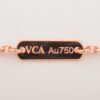 Van Cleef & Arpels Vintage Alhambra Rhodonite diamond Necklace 750(PG) 6.3g4