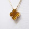 Van Cleef & Arpels Vintage Alhambra Tigar eye Necklace