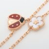Van Cleef & Arpels lucky spring shells Carnelian Necklace 750(PG) 41.7g2