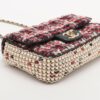 Chanel Matelasse Tweed Single flap single chain bag Pearl Red x Black Gold Metal fittings 301355884