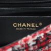 Chanel Matelasse Tweed Single flap single chain bag Pearl Red x Black Gold Metal fittings 301355886