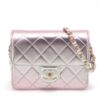 Chanel Mini Matelasse Lambskin Single flap single chain bag Pink Gold Metal fittings