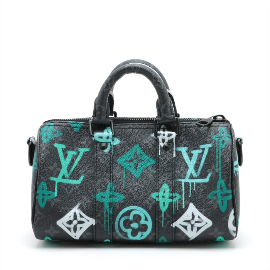Louis Vuitton bag Monogram Eclipse Graffiti Keepall Bandoulière 25