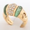 Bvlgari Gancho Green tourmaline diamond rings 750